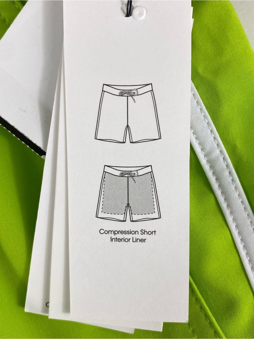 Calvin Klein Mens Trunks Shorts Size XL Swimwear Neon Green UPF 40 Lined NWT - Picture 8 of 15